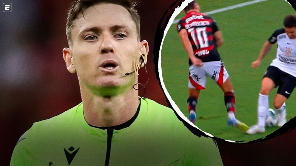 'Contato tem impacto?': CBF divulga áudio do VAR com pênalti em Flamengo x Corinthians