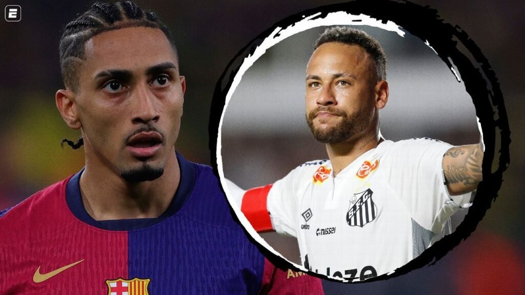 Raphinha fica a um gol de superar melhor temporada de Neymar no Barcelona