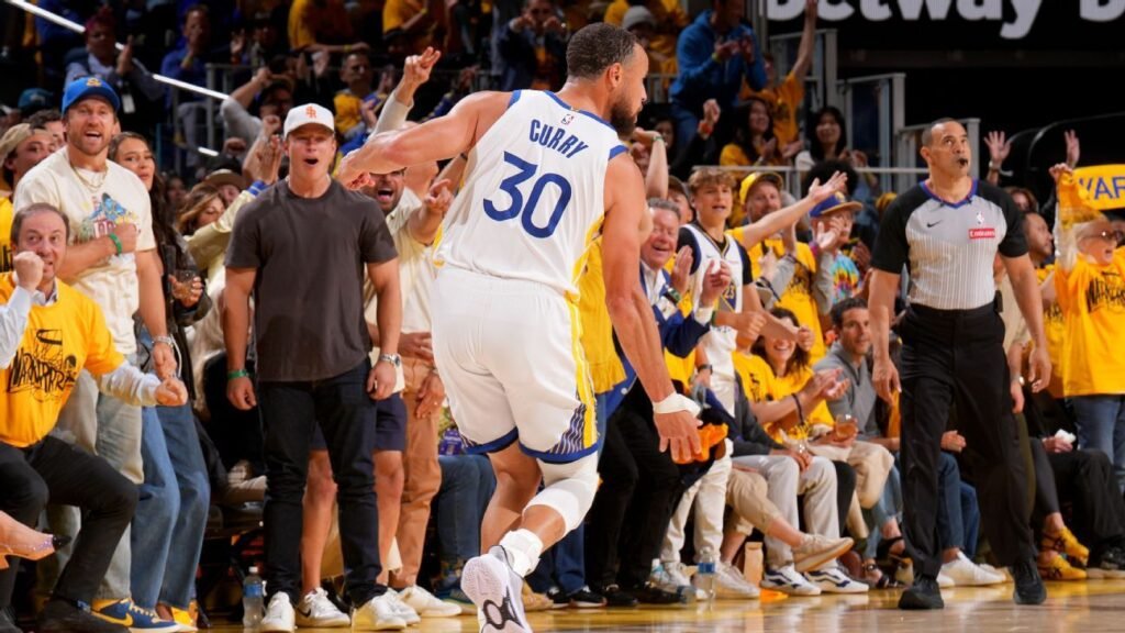Sem Butler, Curry 'carrega' Warriors para vitória contra os Rockets nos playoffs da NBA