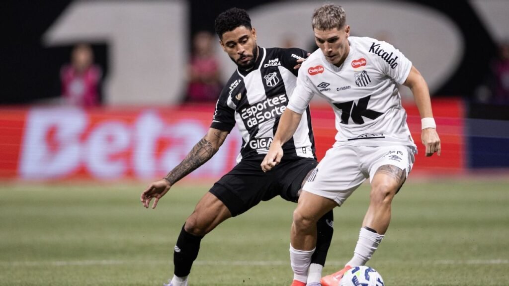 Sob olhares de Neymar, Santos empata com o Ceará e segue na vice-lanterna