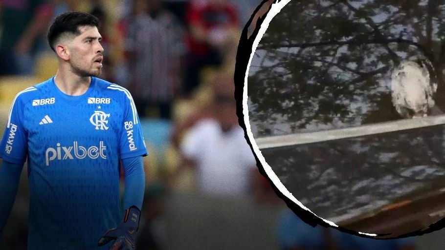 Veja como ficou carro de Rossi, do Flamengo, após tiros em tentativa de assalto no Rio de Janeiro