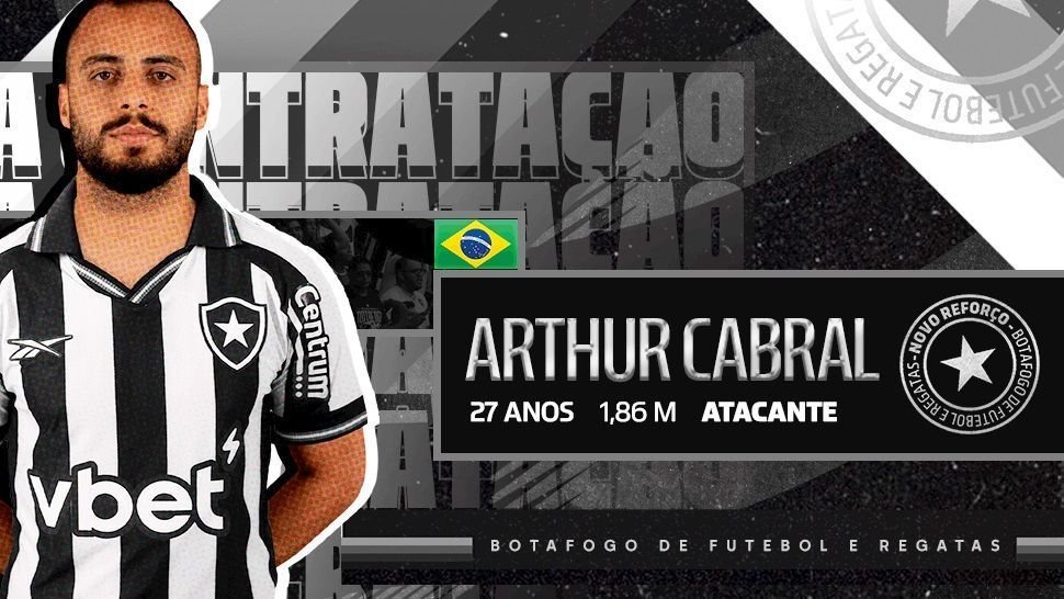 Botafogo anuncia Arthur Cabral, e atacante é mais um reforço para o Mundial de Clubes