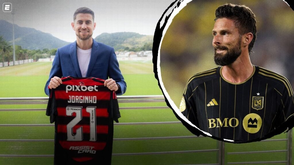 Giroud se surpreende com Jorginho no Flamengo e analisa rival do Mundial