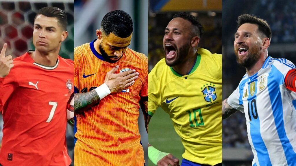 Memphis entra em grupo de CR7, Messi, Neymar e maiores artilheiros de seleções