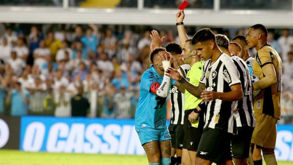 Neymar é expulso, Santos perde para Botafogo e segue na degola
