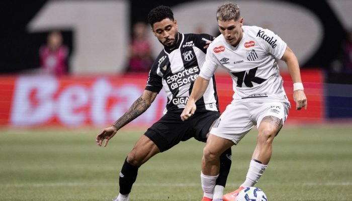 Sob olhares de Neymar, Santos empata com o Ceará e segue na vice-lanterna